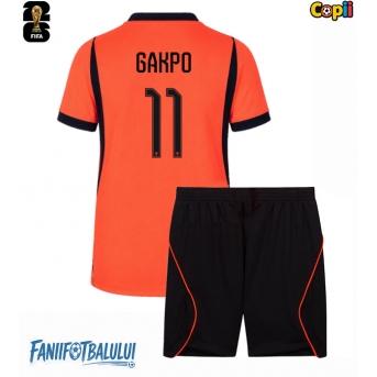 Țările de Jos Cody Gakpo #11 Echipament de Fotbal Replică Mondial 2026 Copii Acasa (+ Șorturi)